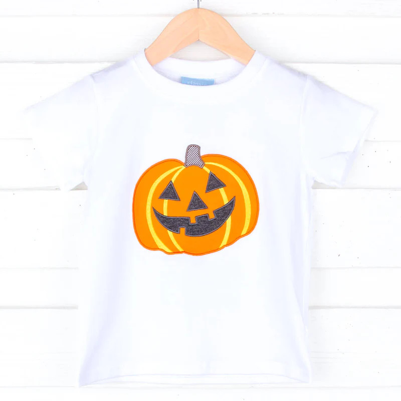 Jack O' Lantern White Short Sleeve Shirt | Classic Whimsy