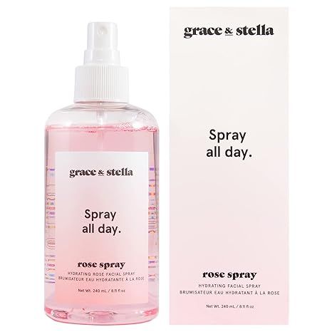 Rose Water Facial Spray (240ml) - Vegan - Rose Water Spray for Face - Rose Spray Facial Mist - Ro... | Amazon (US)