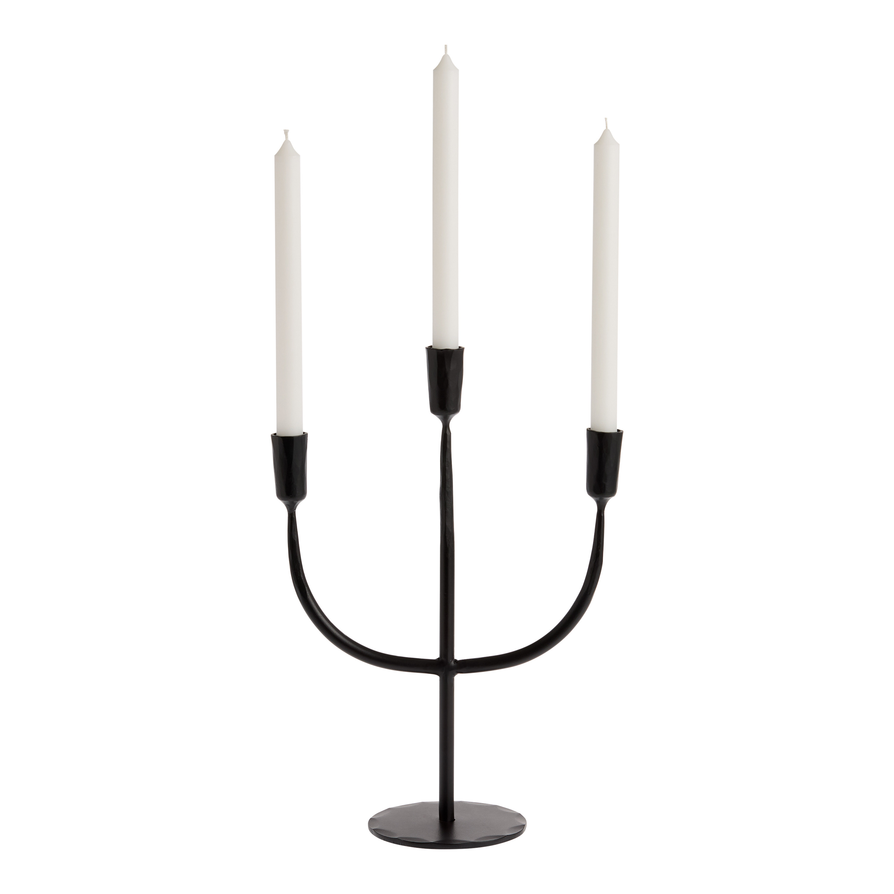 Black Metal 3 Arm Taper Candle Holder | World Market