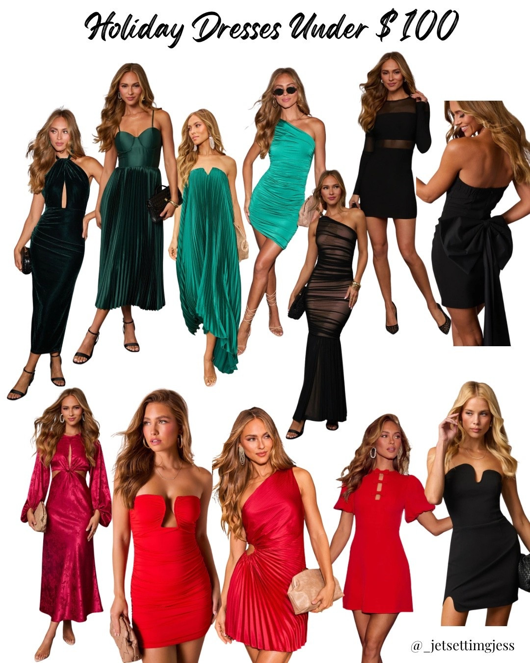 Some of my favorite holiday dress looks and all for under $100 each. Use code NEW25 at checkout for 25% off! 💚❤️🖤

#holidaydresses #holidaylooks #partydresses

#LTKFindsUnder100 #LTKHoliday #LTKSaleAlert