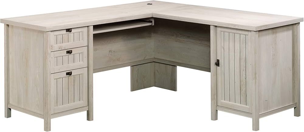 Sauder Costa L-Shaped Desk, Chalked Chestnut finish | Amazon (US)