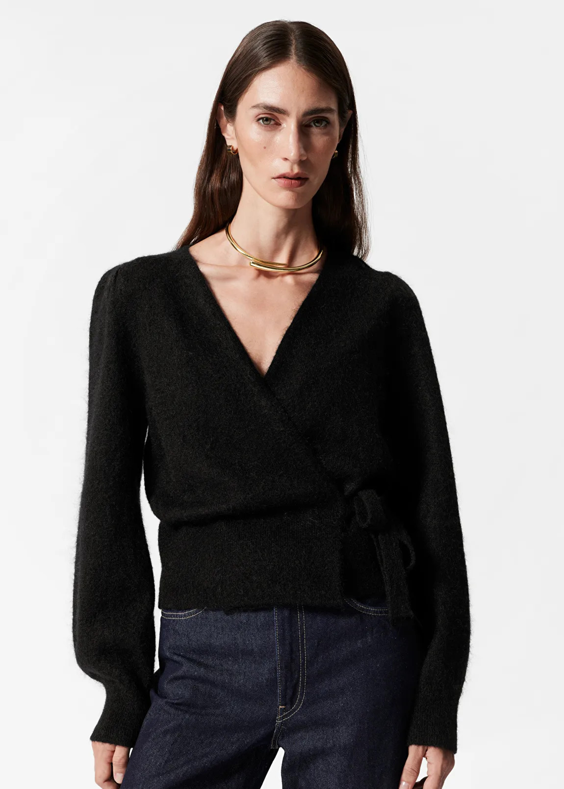 Mohair-Blend Knitted Wrap Cardigan | & Other Stories EU