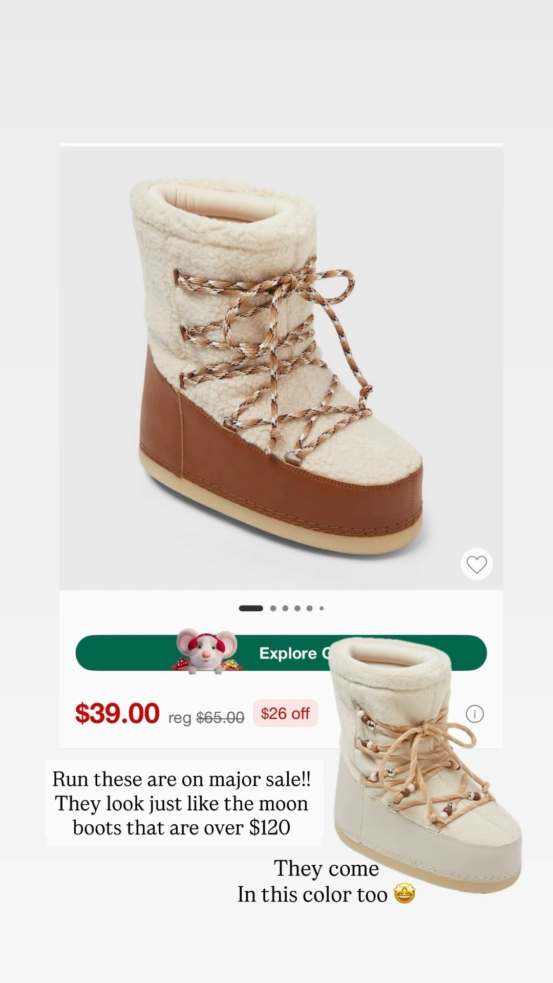 Snow boots from target are so cute and on sale today! 

#LTKHoliday #LTKGiftGuide #LTKSaleAlert