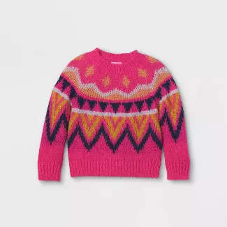 Toddler Girls' Fair Isle Pullover Sweater - Cat & Jack™ | Target