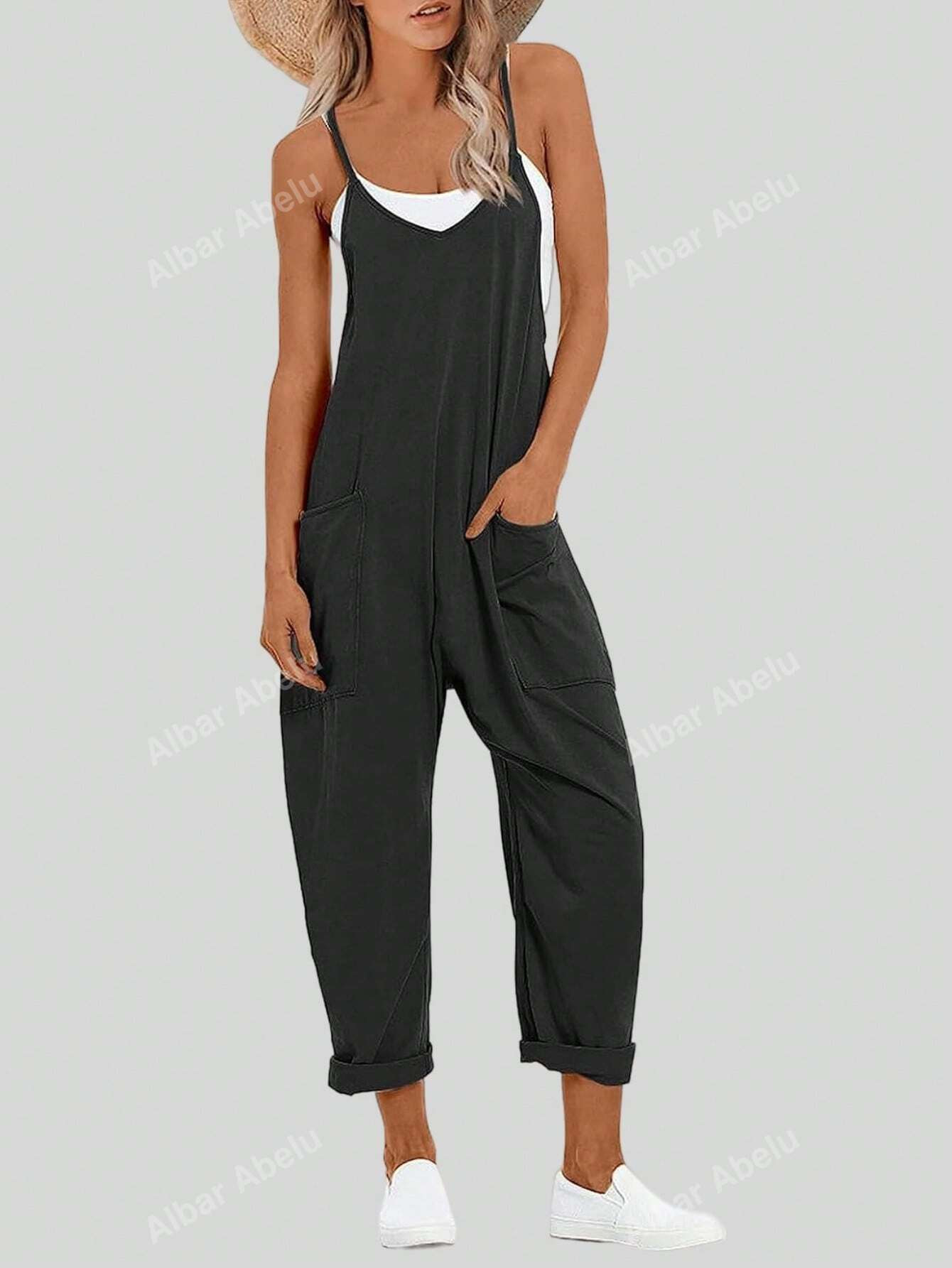 Women's Spaghetti Strap Jumpsuit With Pockets | SHEIN