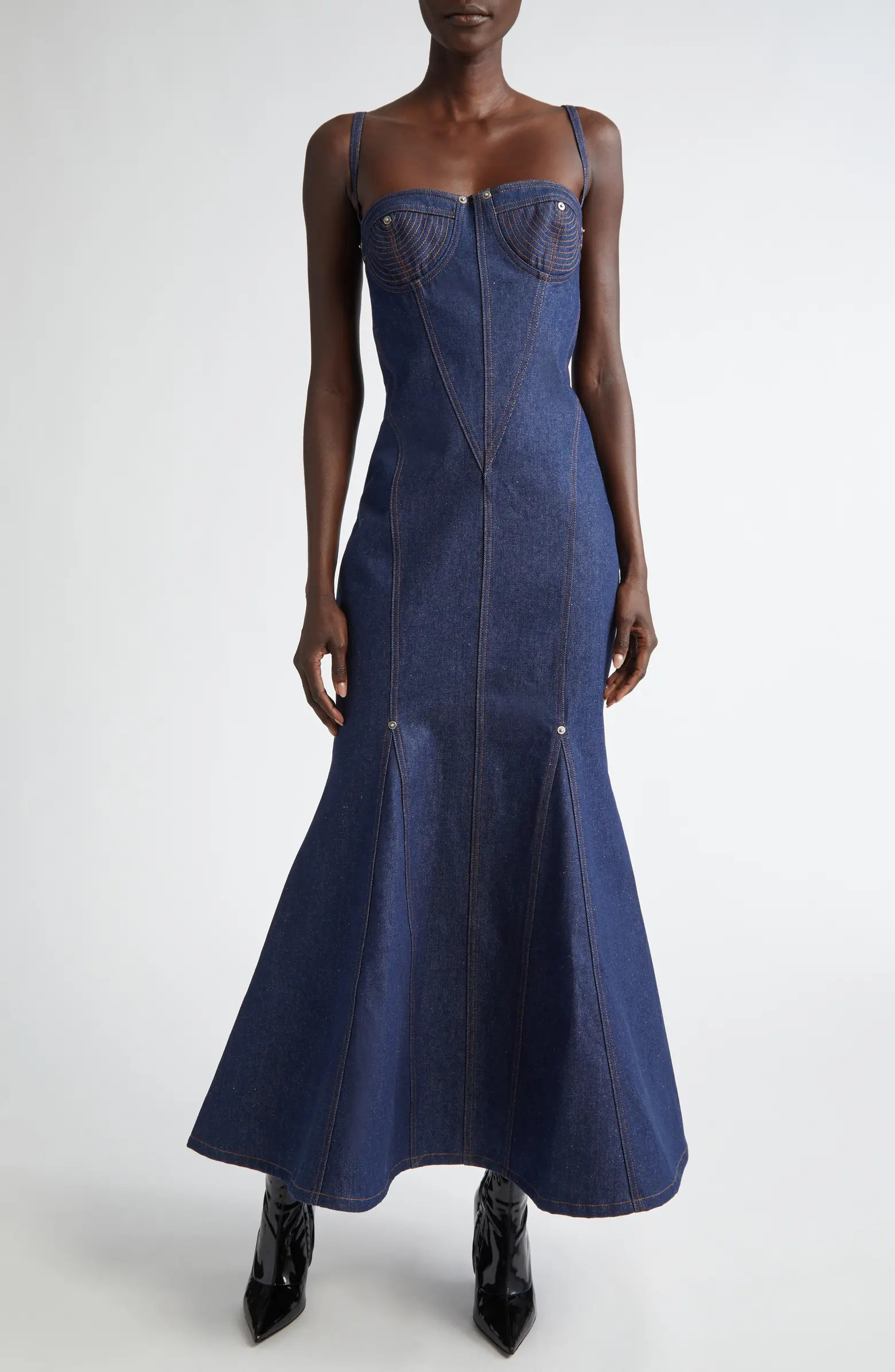 Denim Mermaid Maxi Dress | Nordstrom