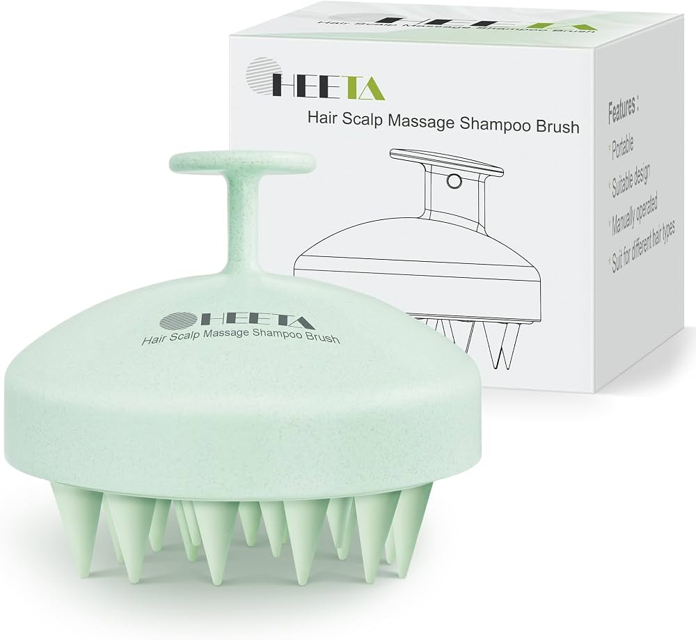 HEETA Scalp Scrubber Shampoo Brush, Scalp Care Massager Tool for Hair Growth, with Soft Silicone ... | Amazon (US)