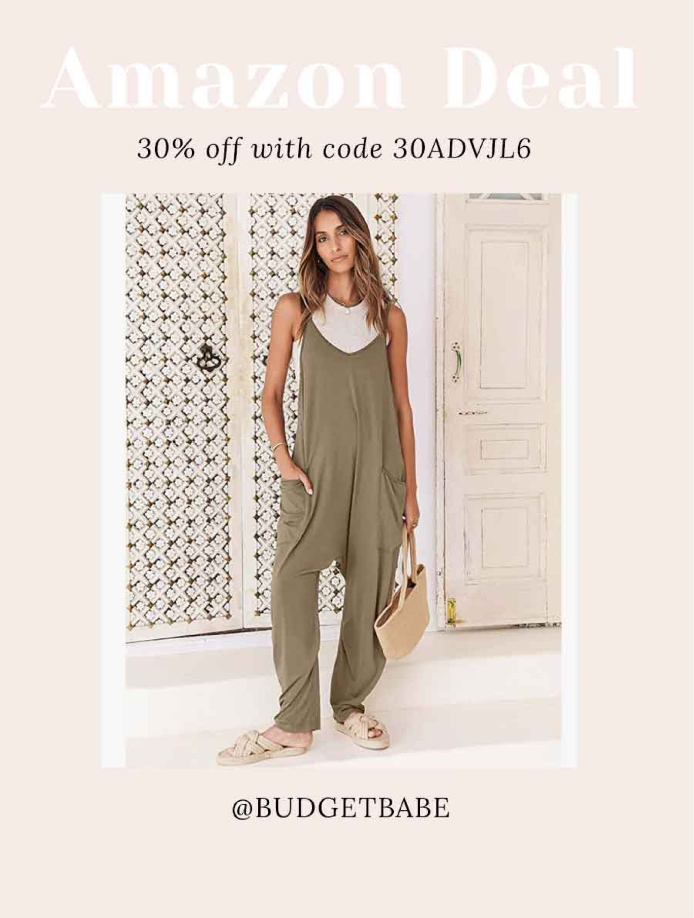Amazon daily deal on this free people look for less sleeveless jumpsuit / soft overalls 
Use code 30ADVJL6 
Ends June 5 2023 

#LTKstyletip #LTKsalealert