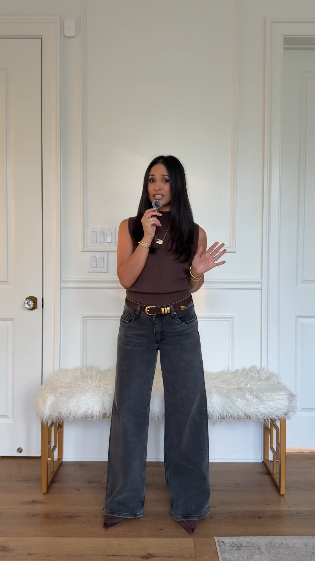 I linked the jeans separately, but I linked to the rest of my outfit here! 
Take 20% OFF my Gigi New York Sophia bag with code: HAUTE20
#brownheels #giginewyorkbag 

#LTKootd #LTKGiftGuide