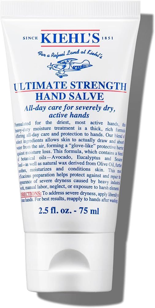 Kiehl's Ultimate Strength Hand Salve, Deeply Hydrating Hand Lotion, Thick and Rich Formula for In... | Amazon (US)