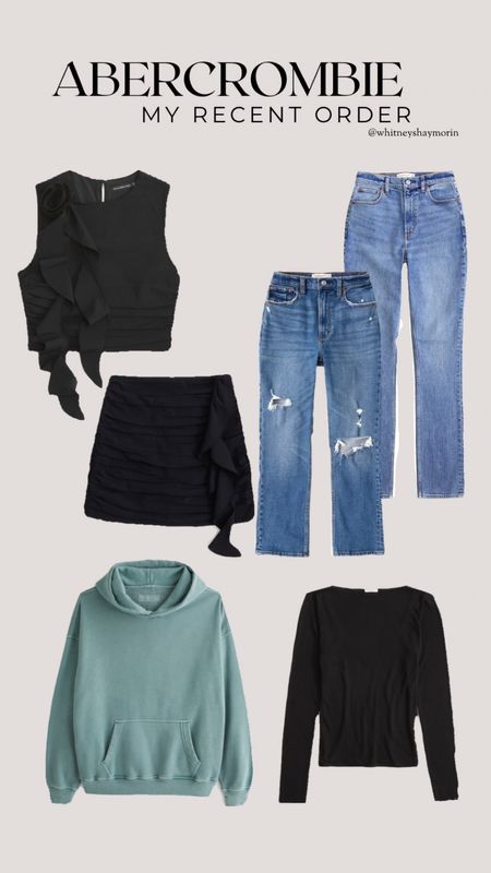 Abercrombie & Fitch Order

•Medium in top & bottom set
•27R in both styles of jeans
•Small in pullover
•Small in top

#LTKfindsunder100 #LTKsalealert