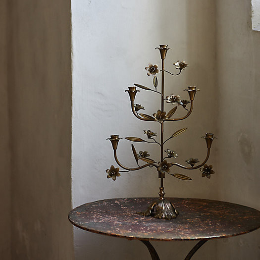 Brass Floral Candelabra | Terrain