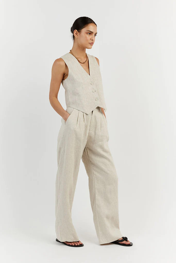 NORAH NATURAL LINEN PANT | DISSH