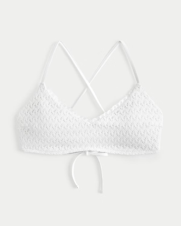Crochet-Style Scoop Bikini Top | Hollister (US)