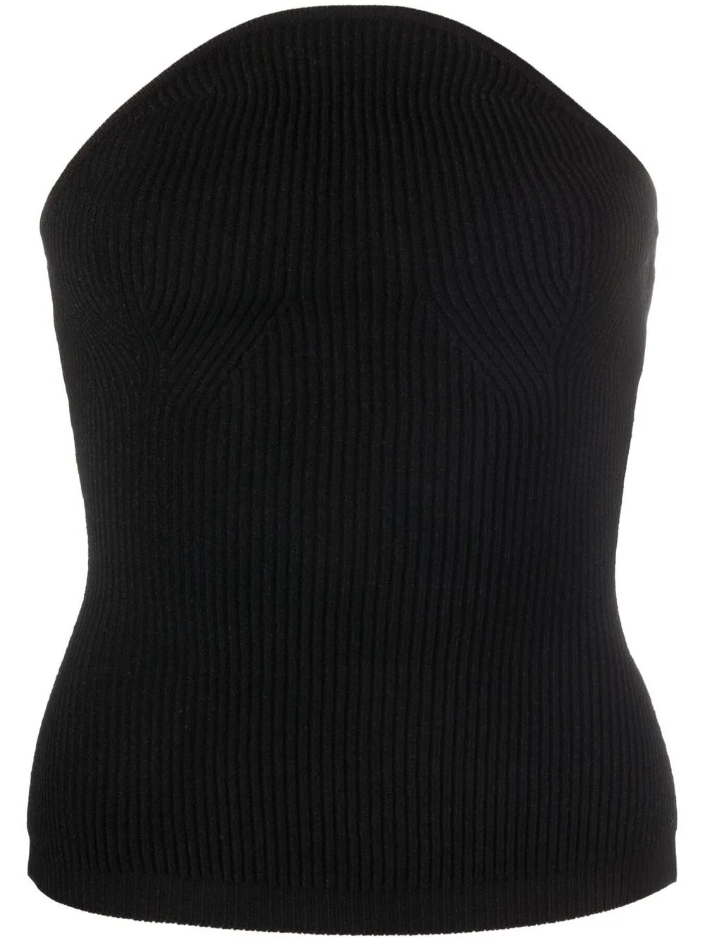 KHAITE Jericho Ribbed Knit Top | Black | FARFETCH | Farfetch Global