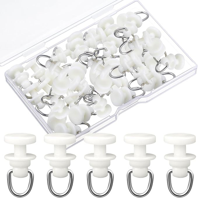 50 Pcs Plastic Curtain Track Glider Ceiling Sliding Curtain Track Hooks Drapery Curtain Rail Roll... | Amazon (US)