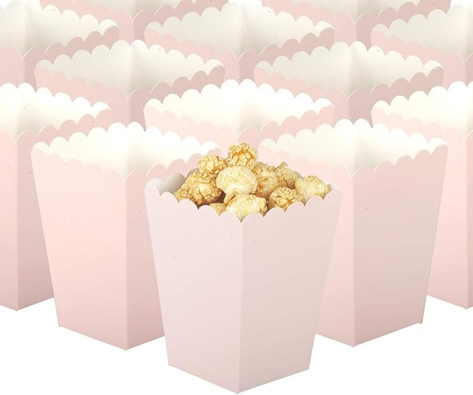 GAKA Baby Pink Popcorn Box Set Of 36 Mini Paper Popcorn Box Cardboard Container，For Party Suppl... | Amazon (US)