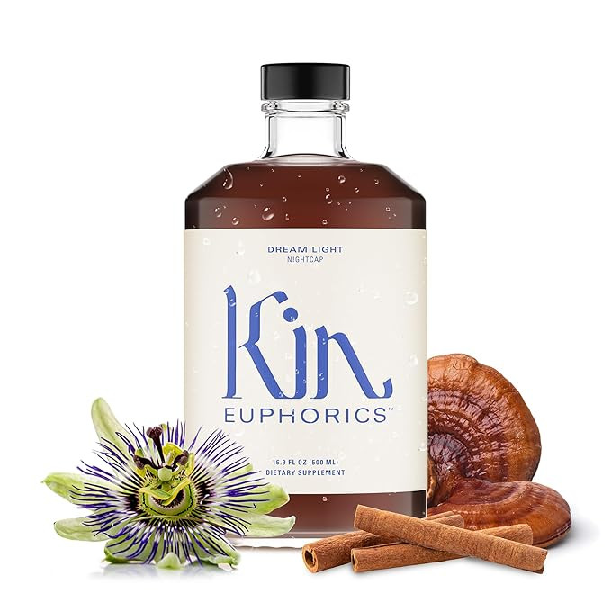 Dream Light by Kin Euphorics, Non Alcoholic Spirits, Nootropic, Botanic, Adaptogen Drink, Earthy ... | Amazon (US)