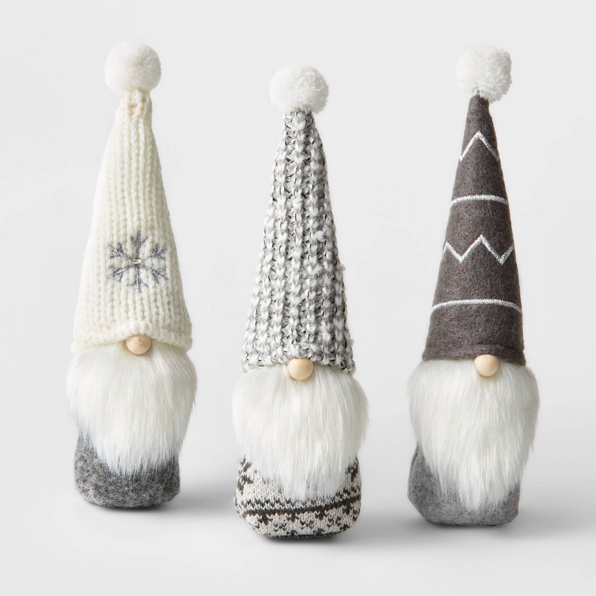 3ct Fabric Gnome with Gray Hat Decorative Christmas Figurine - Wondershop™ | Target