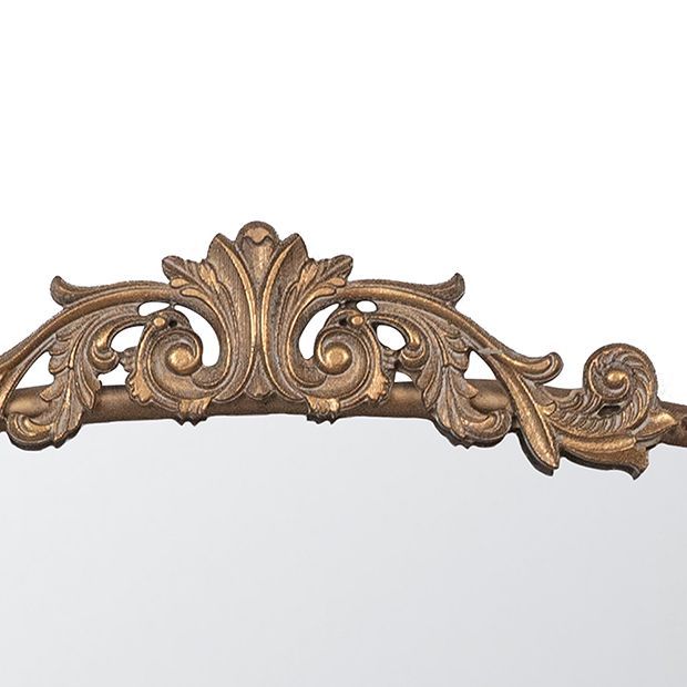 Baroque Inspired Style Gold Mantel Mirror | Antique Farm House