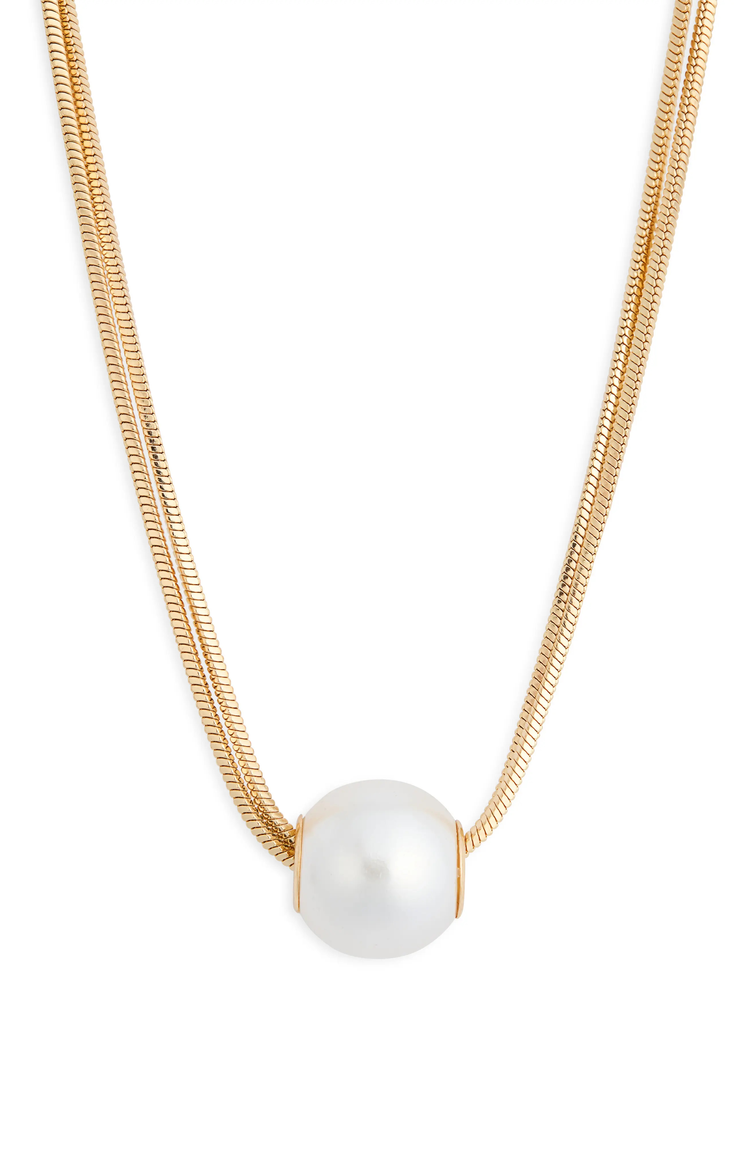 NORDSTROM RACK Two Layer Chain Necklace in White- Gold at Nordstrom Rack | Nordstrom Rack