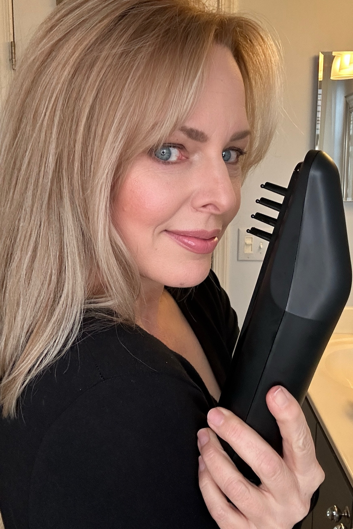 Who has time to run to the salon every time their roots grow out? Not to mention…that gets expensive! You CAN color your root grow-out (and your grays)at home with salon-quality results! 
#LOrealParisPartner

I’m loving the new L’Oréal Paris Colorsonic at-home hair coloring device! It’s so easy to use, mess free, and gives me beautiful natural-looking color in minutes. 

PICK-choose from 20 brilliant shades (there’s a hair color finder online if you need it). POP the cartridge into the device. PRESS the button and the device mixes the color for you and dispenses the permanent dye! 

The details:  
Colorsonic works on all hair types, lengths, and textures with long lasting 100% gray coverage. The color cartridge can be saved and used again (one full coloration, or up to three root touchups). 
Free of ammonia, silicones, and parabens and it leaves hair, shiny ✨

Use code STACEY99 when you place your order to get the device for just $99 (valid 11/26 & 11/27) 

@lorealparisusa #ad #paidlink #colorsonic #haircolor 





#LTKOver40 #LTKBeauty #LTKWatchNow