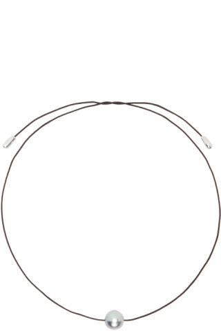 Brown Emilie Tahitian Pearl Choker | SSENSE