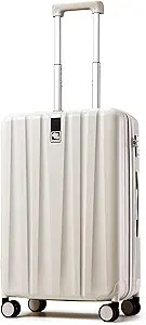 Hanke Upgrade Carry On Luggage Airline Approved, 20'' Lightweight Hardside Suitcase PC Hardshell ... | Amazon (US)