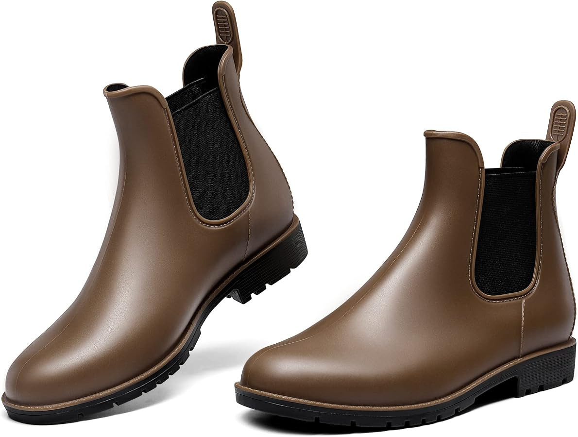 DREAM PAIRS Gummistiefel Damen Wasserdichte Chelsea Boots | Amazon (DE)