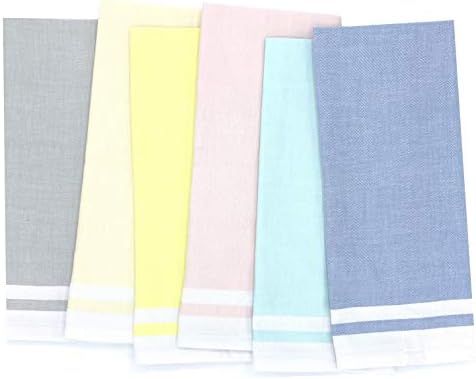 The Accented Co. Kitchen Towels, Set of 6 - Egyptian Cotton Dish Towels - Absorbent, Fast Drying,... | Amazon (US)