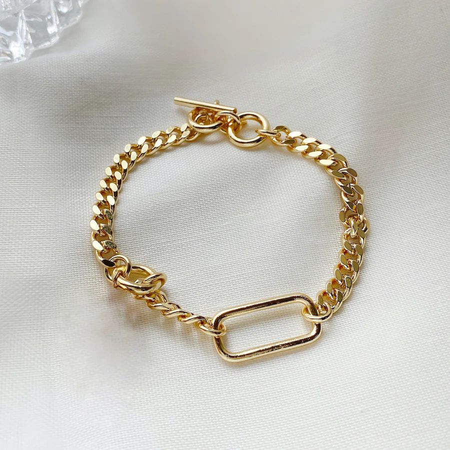 Reflect XL Curb Chain Gold Bracelet | Wanderlust + Co