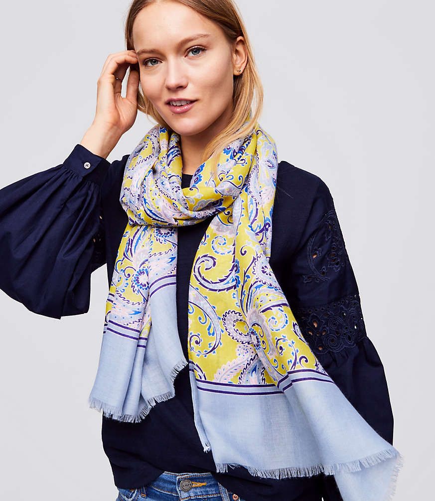 Coastal Paisley Scarf | LOFT