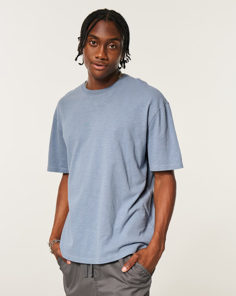 Boxy Heavyweight Cotton Crew T-Shirt | Hollister (US)