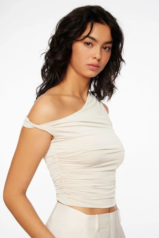 One Shoulder Draped Top $34.95 | Dynamite Clothing