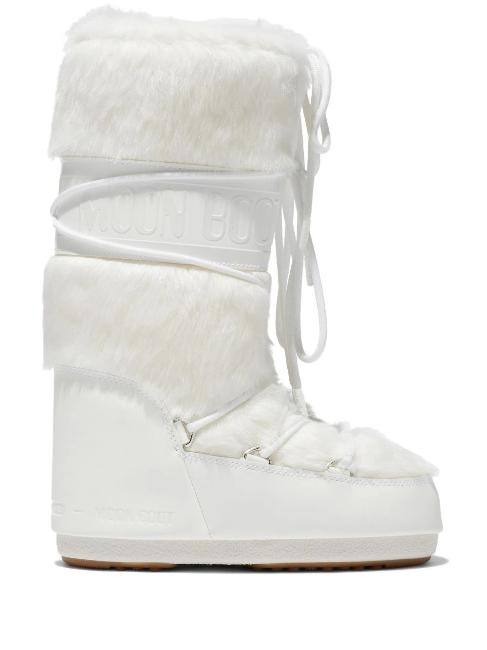 Moon Boot Icon faux-fur snow boots - White | Farfetch Global