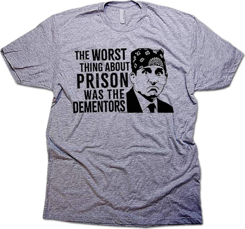 Daft Threads Prison Mike Dementors Office T-Shirt & Fact Sticker Unisex | Amazon (US)