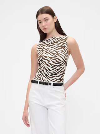 Sleeveless Boatneck Tank Top | Gap Factory