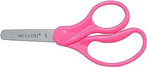 Westcott Classic Kids Scissors, Blunt Tip, 5 Inch, Neon Pink (15967)             
              A... | Amazon (US)