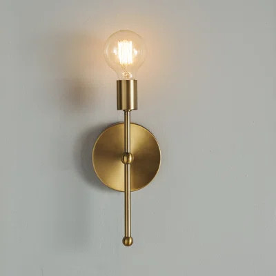 Diedre 1 - Light Armed Sconce Finish: Natural Brass | Wayfair North America