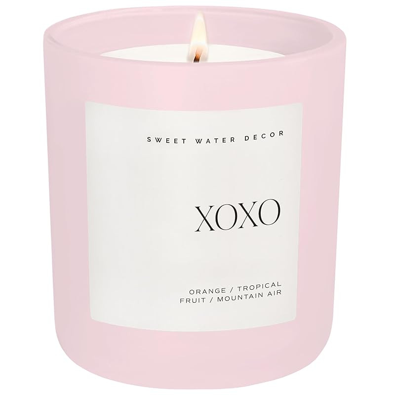 Sweet Water Decor XOXO Scented Candles - Soy Candles with Tropical Fruits, Lemons & Redolent with... | Amazon (US)