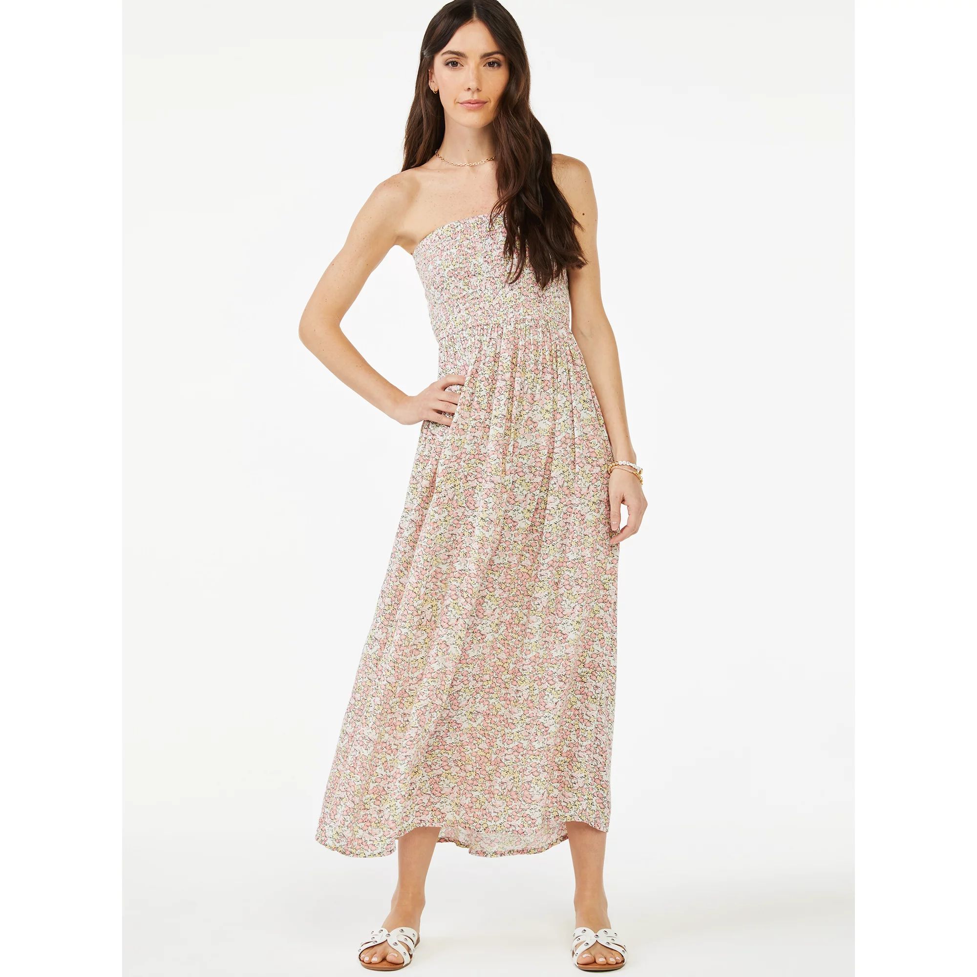 Scoop Women's Strapless Smocked Tube Dress | Walmart (US)