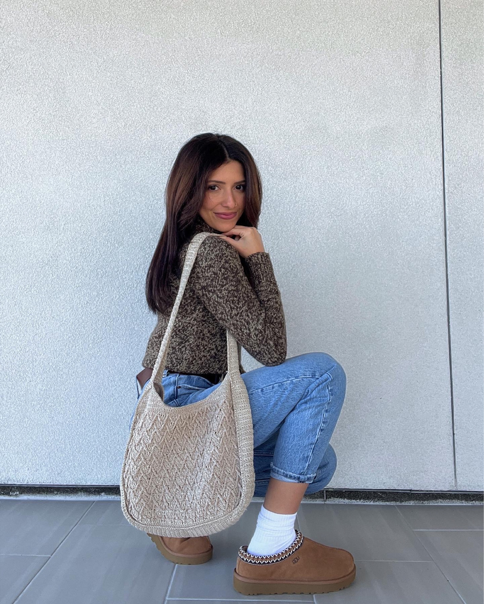fall outfits | easy fall outfits | fall style | fall fashion | fall shoes | slippers | uggs | ugg tasman slippers | crew socks | denim jeans | abercrombie jeans

#LTKstyletip #LTKunder100 #LTKshoecrush