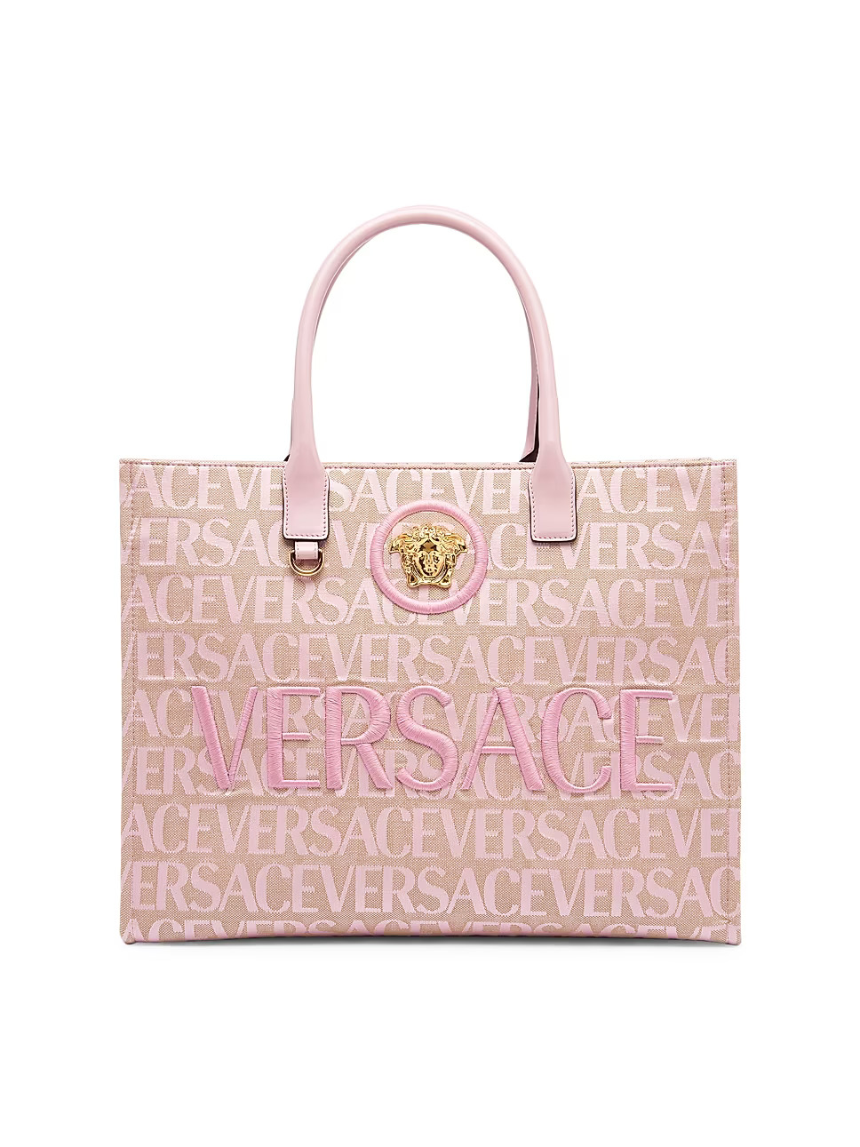La Vacanza Medusa Monogram Canvas Tote Bag | Saks Fifth Avenue