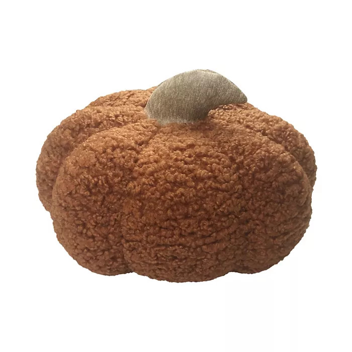 Celebrate Together Fall Orange 3D Sherpa Pumpkin Throw Pillow | Kohl's