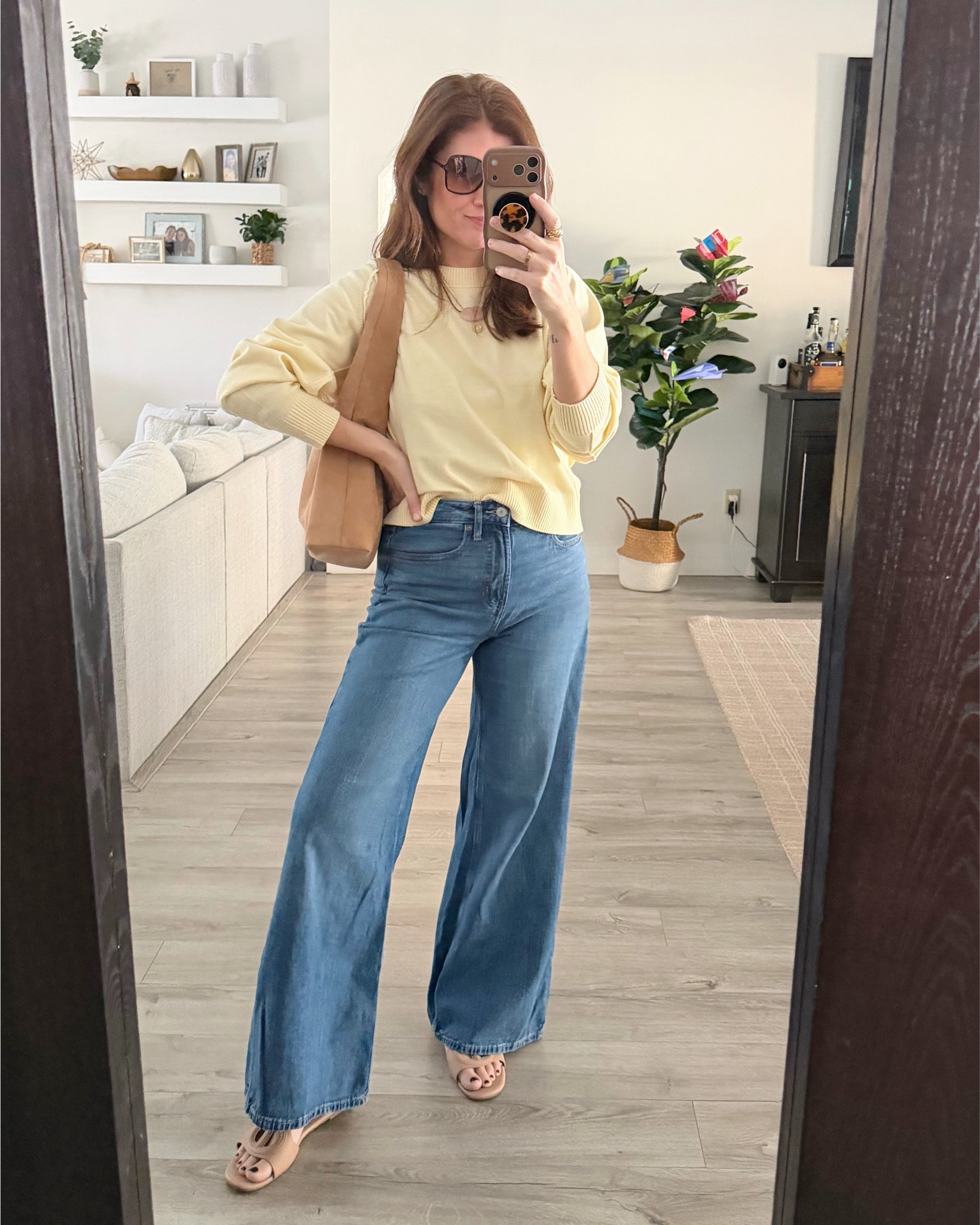 Casual spring OOTD! loving this Old Navy sweater, it’s perfectly lightweight to transition and just bring in. It’s 40% off! Wearing a size medium, but a small would’ve been fine! Also in love with these wildlife jeans from Old Navy that I’ve also shared a few times! Wearing my true size 4! ￼

#LTKOver40 #LTKSeasonal