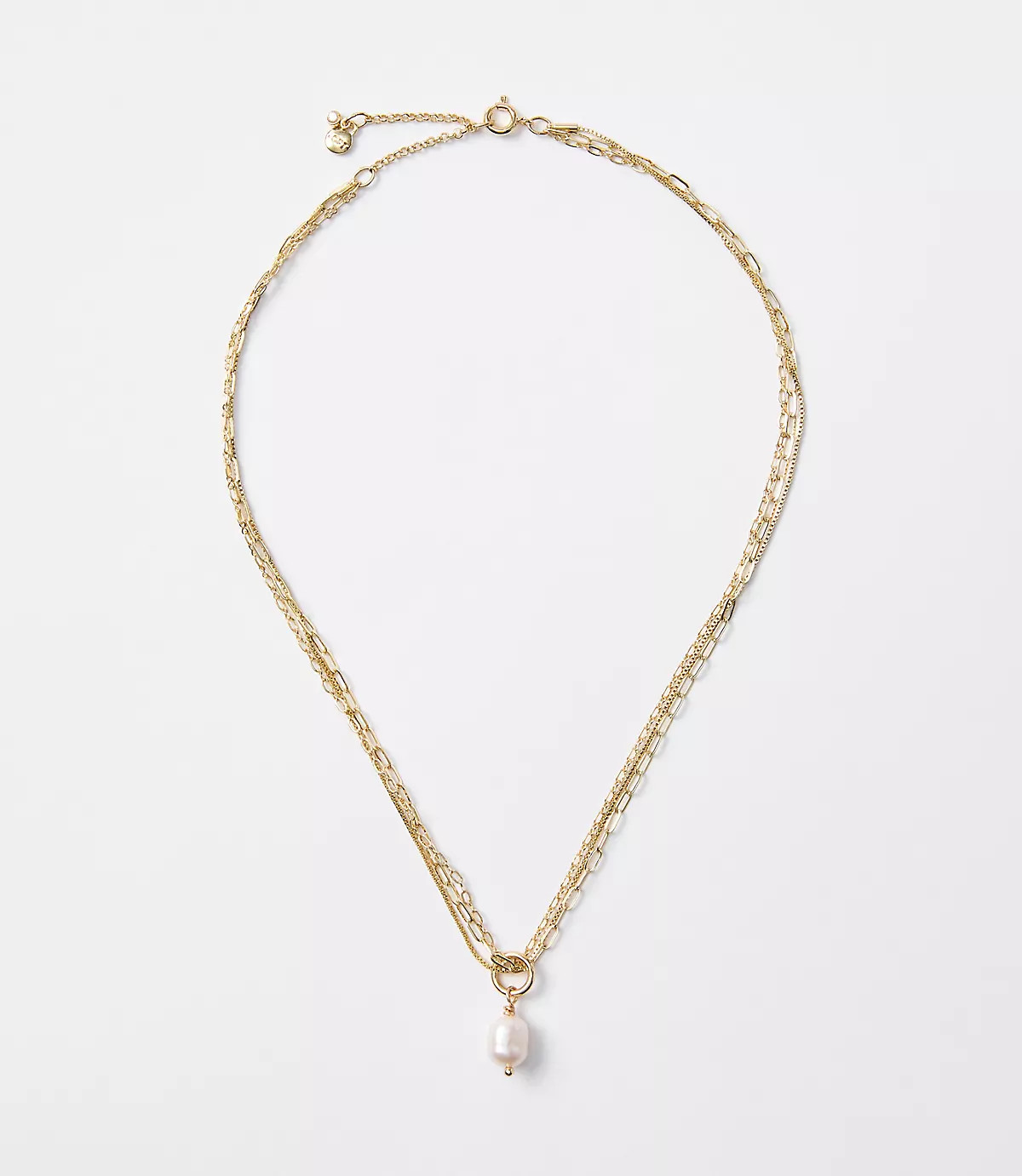Pearlized Layered Necklace | LOFT