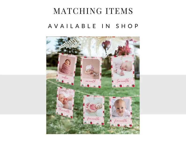 Berry First Birthday Invitation Template, Editable Photo 1st Birthday Party Invitations, Printabl... | Etsy (US)