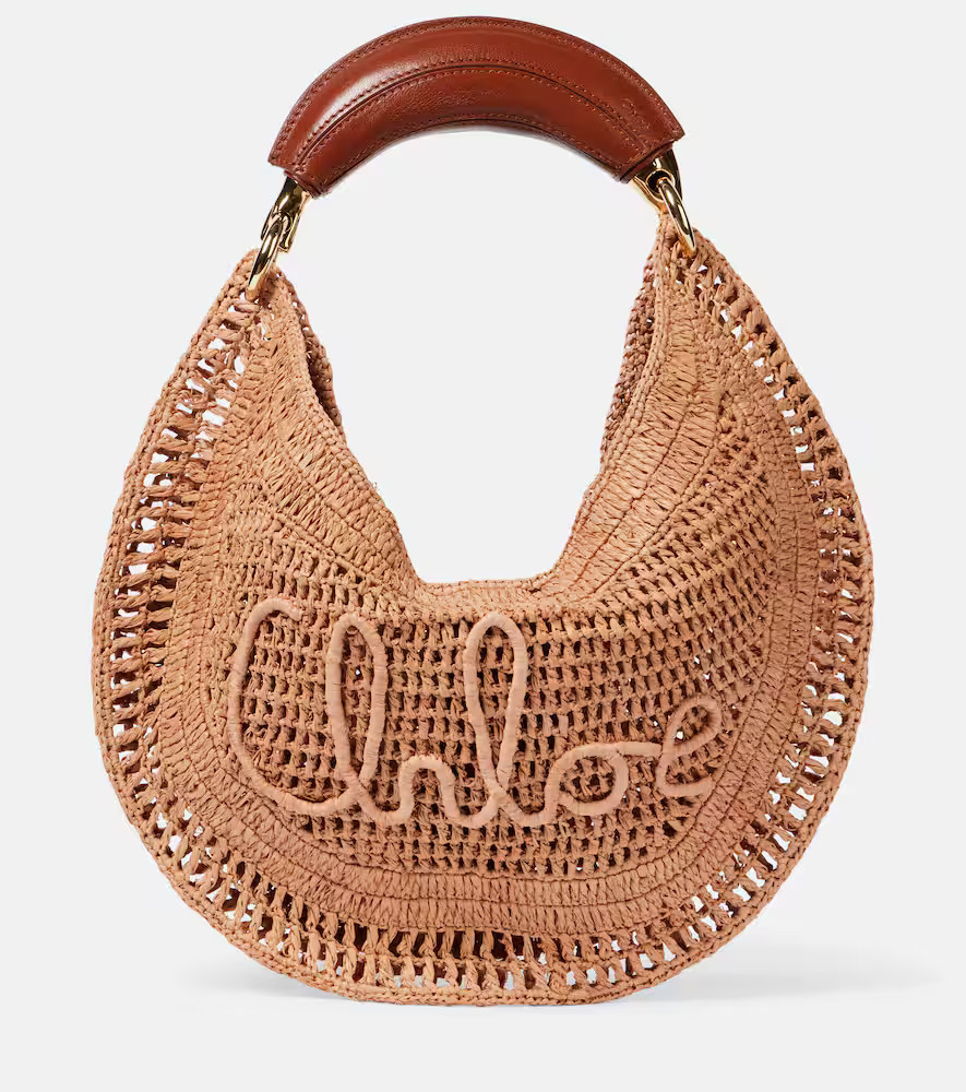 ChloÃ© Summer Banana raffia-effect shoulder bag | Mytheresa (US/CA)