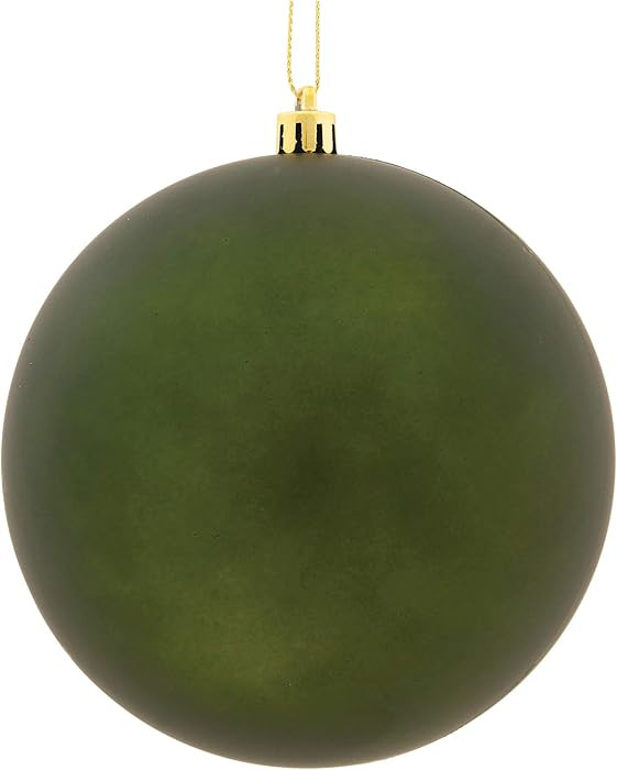 Vickerman 3" Moss Green Matte Ball Ornament. Includes 12 Ornaments per Pack. | Amazon (US)