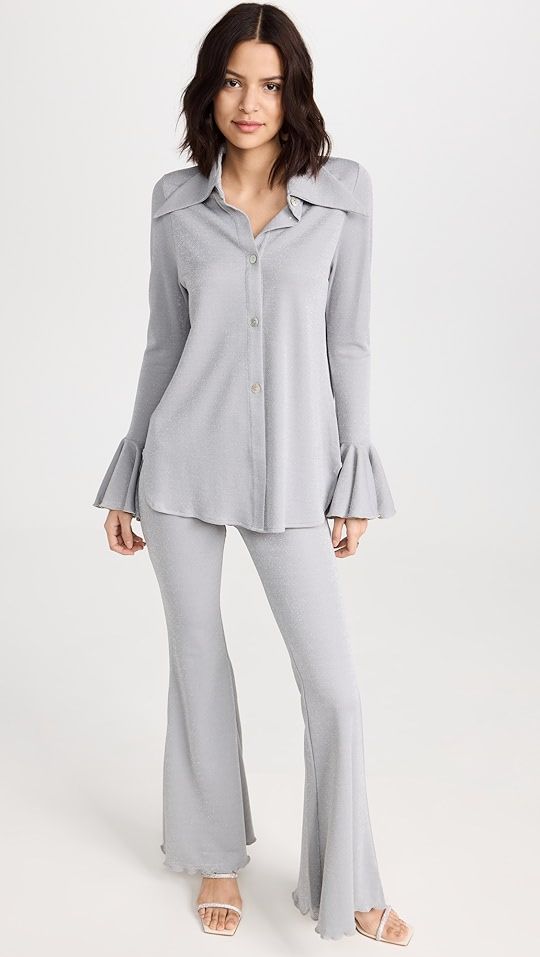 Metallic Lounge Suit with Pants in Silver | Shopbop
